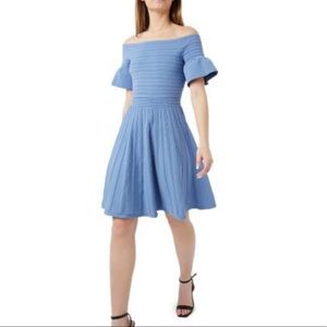 Ted Baker London Criptum Frill Knit Bardot Dress
